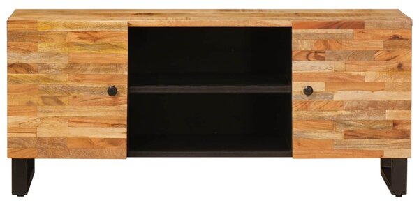 TV szekrény tárolóval Barna 105 x 33 x 46 cm Tömör Mangófát