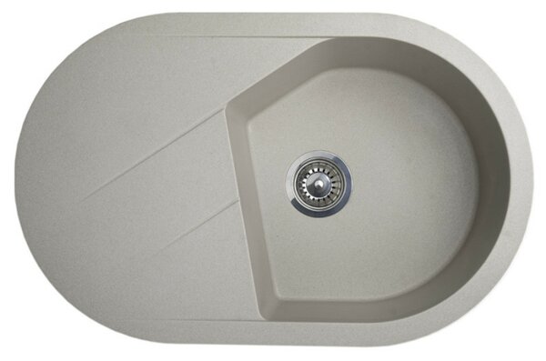Vesta Plus Metalac 190596 Gránit Mosogatótálca - Extra mély, Csepegtetőtálcás, Szürke