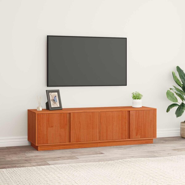 VidaXL TV szekrény Viaszbarna 140 x 40 x 40 cm Tömör fenyő
