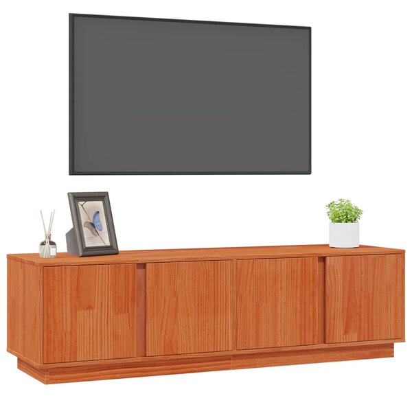 VidaXL TV szekrény Viaszbarna 140 x 40 x 40 cm Tömör fenyő