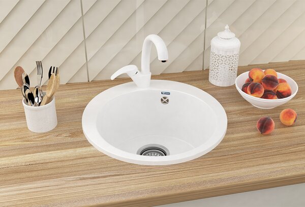 Ulgran U-102-343 Gránit Design Mosogatótálca - Egymedencés, Kerek, Antracit
