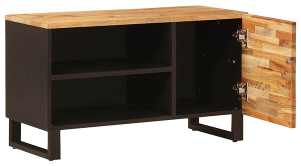 TV szekrény polcokkal Barna 80 x 33 x 46 cm Tömör Mangófát