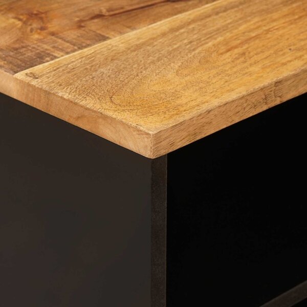 TV szekrény polcokkal Barna 80 x 33 x 46 cm Tömör Mangófát