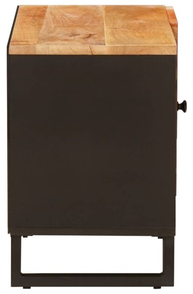 TV szekrény polcokkal Barna 80 x 33 x 46 cm Tömör Mangófát