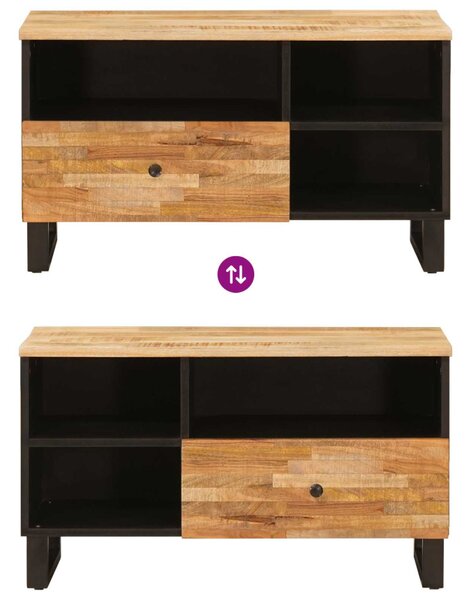 TV szekrény fiókkal Barna 80 x 33 x 46 cm Tömör Mangófát