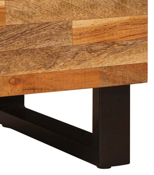 TV szekrény polcokkal Barna 80 x 33 x 46 cm Tömör Mangófát