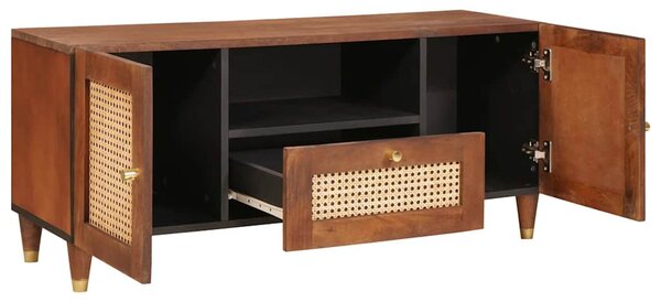 TV szekrény fiókkal Barna 105 x 33,5 x 46 cm Tömör Mangófát