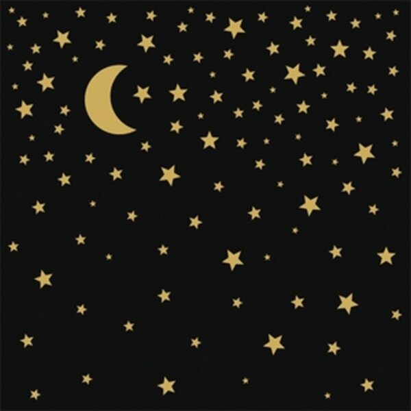 Moonlight Black Gold papírszalvéta 33x33cm, 20 db-os