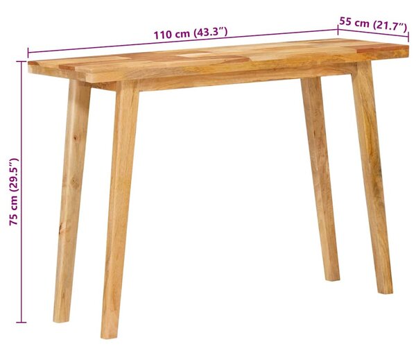 Étkezőasztal Természetes 100 x 35 x 75 cm Tömör Mangófát