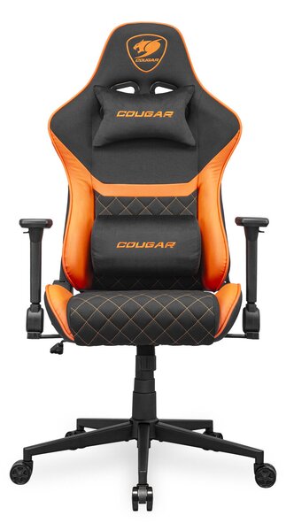COUGAR CGR-A2F Kárpitozott párnázott ülés Fekete, Narancssárga gamer szék