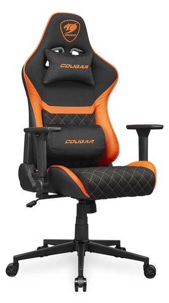 COUGAR CGR-A2F Kárpitozott párnázott ülés Fekete, Narancssárga gamer szék