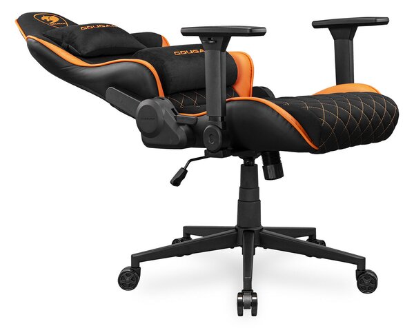 COUGAR CGR-A2F Kárpitozott párnázott ülés Fekete, Narancssárga gamer szék