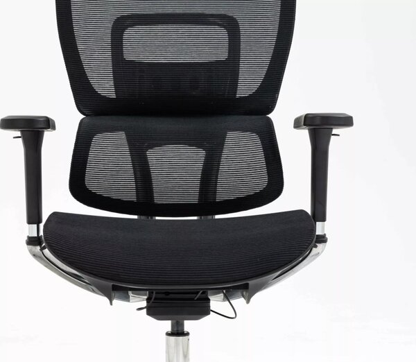 Winner Lux Ergonomikus Hálós Forgószék Fekete Alumínium Vázzal