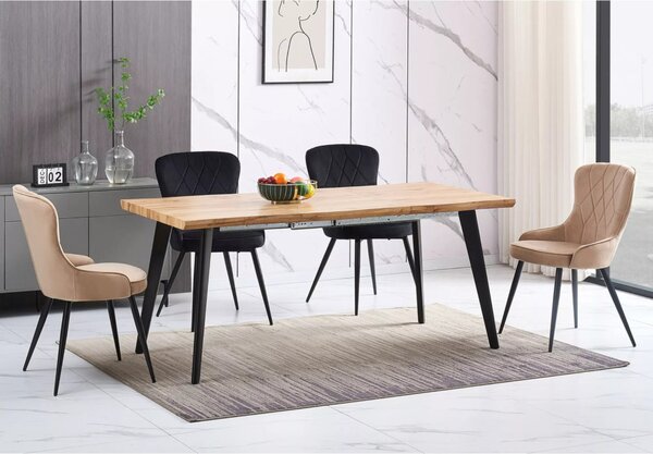 Lotus Elegance Bársony Étkezőszék Bézs Steppelt