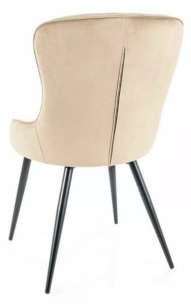 Lotus Elegance Bársony Étkezőszék Bézs Steppelt
