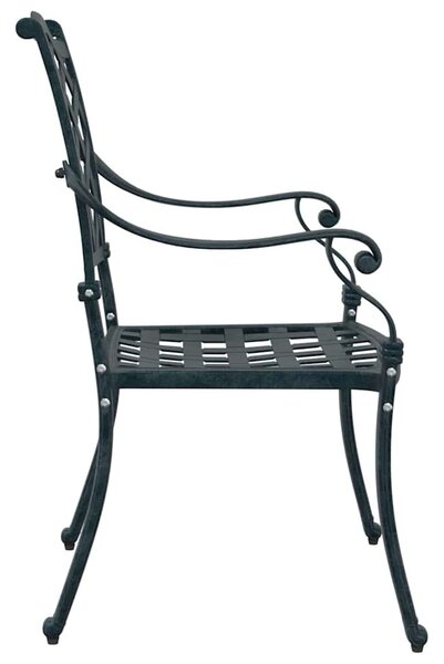 Kerti Szék 2 pcs Zöld 56 x 55 x 92.5cm Alumínium