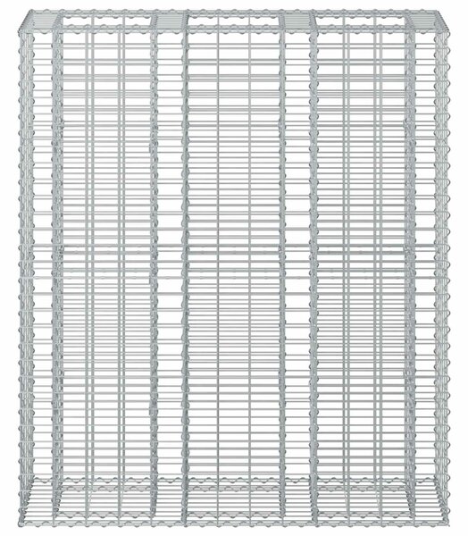 VidaXL Gabion emelt ágy 2 db 130 x 50 x 150 cm Horganyzott Acél Ezüst