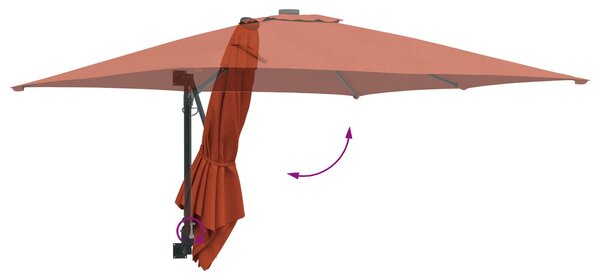 VidaXL Kerti napernyő Piros és Fekete 248.5 x 247.5 x 160 cm