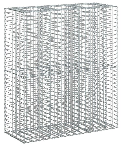 VidaXL Gabion emelt ágy 2 db 130 x 50 x 150 cm Horganyzott Acél Ezüst