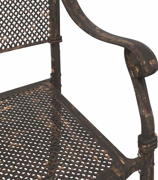 Kerti Szék 2 pcs Bronz 55 x 55 x 92,5cm Alumínium