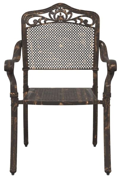 Kerti Szék 2 pcs Bronz 55 x 55 x 92,5cm Alumínium