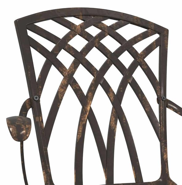 Kerti Szék 2 pcs Bronz 53 x 51 x 88,5cm Alumínium