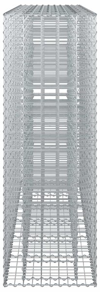 VidaXL Gabion emelt ágy 3 db 250 x 50 x 150 cm Horganyzott Acél Ezüst