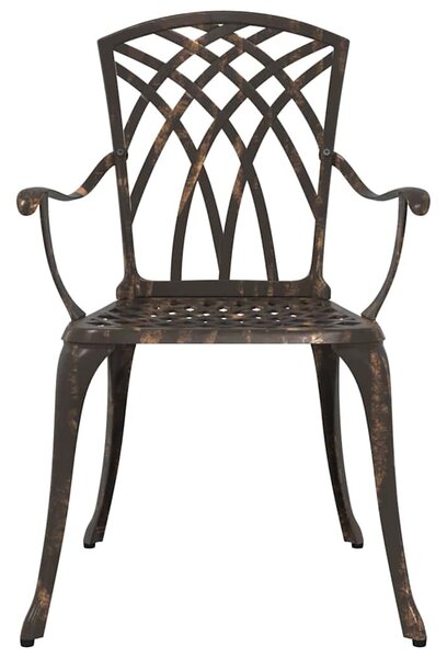 Kerti Szék 2 pcs Bronz 53 x 51 x 88,5cm Alumínium