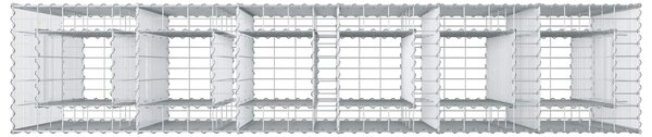 VidaXL Gabion emelt ágy 3 db 250 x 50 x 150 cm Horganyzott Acél Ezüst