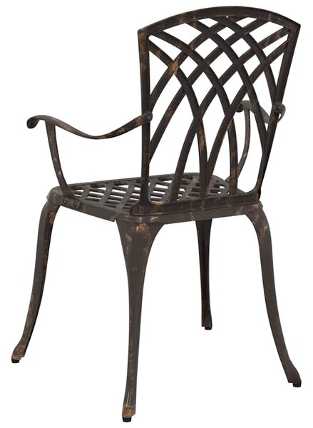 Kerti Szék 2 pcs Bronz 53 x 51 x 88,5cm Alumínium