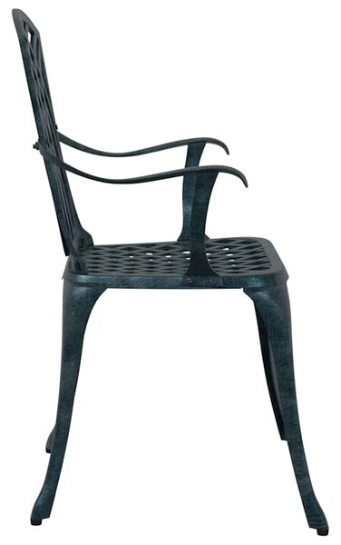 Kerti Szék 2 pcs Zöld 53 x 51 x 88,5cm Alumínium