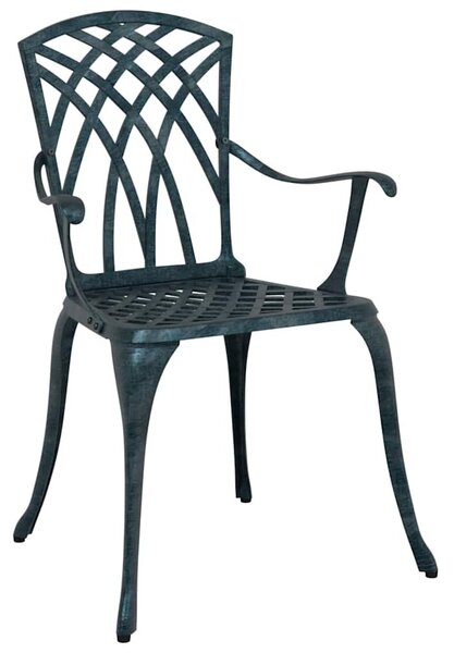 Kerti Szék 2 pcs Zöld 53 x 51 x 88,5cm Alumínium