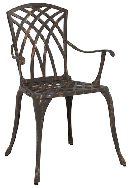 Kerti Szék 2 pcs Bronz 53 x 51 x 88,5cm Alumínium