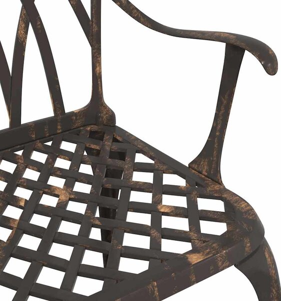 Kerti Szék 2 pcs Bronz 53 x 51 x 88,5cm Alumínium