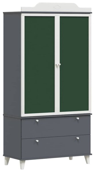 Krétával Írt Dresser ROROS Szürke és Fehér 90 x 45 x 180 cm