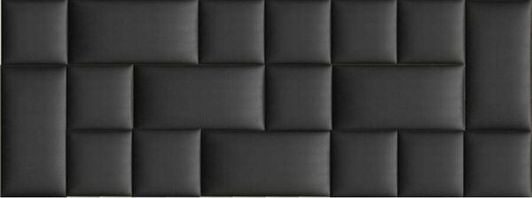 Műbőr falvédő-189 sötét színű fekete panel faldekoráció (200x75 cm)