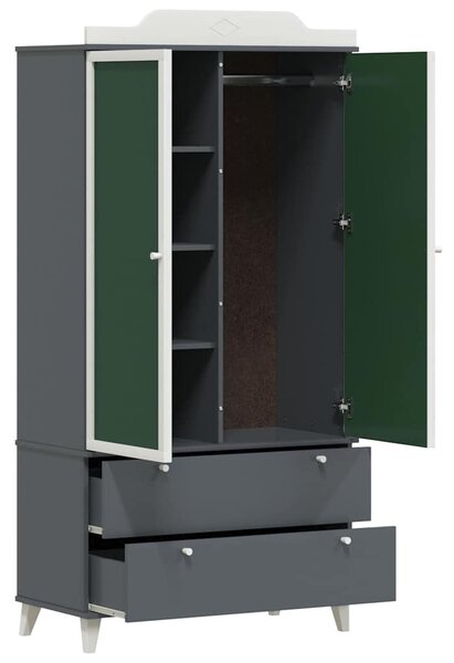 Krétával Írt Dresser ROROS Szürke és Fehér 90 x 45 x 180 cm