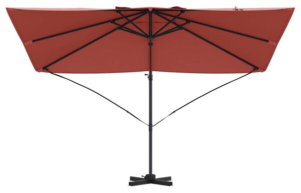 Napernyő 351 x 250 x 260 cm Pamut és Alumínium Terrakotta