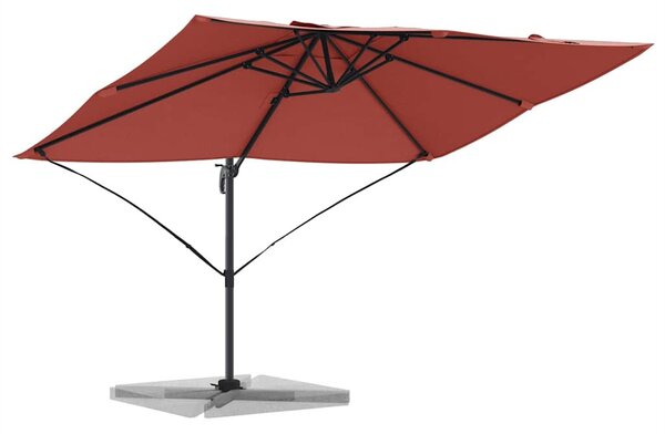 Napernyő 351 x 250 x 260 cm Pamut és Alumínium Terrakotta