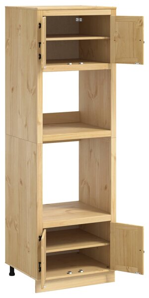 Cabinet polcokkal tárolóval Méz 66 x 58 x 207 cm Tömör fenyőfa