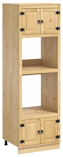 Cabinet polcokkal tárolóval Méz 66 x 58 x 207 cm Tömör fenyőfa