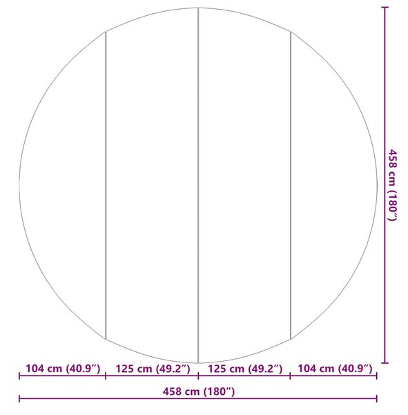 Medence alatlappal Fekete Ø 458 cm Nemes szövet