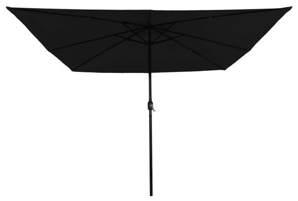 VidaXL Négyszögletű Kerti Napernyő LED Fényekkel 295x245 cm Fekete