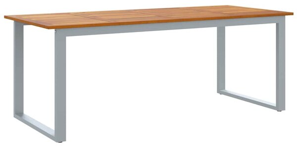 VidaXL Kert étkező szett 7 pcs Szürke és barna 200 x 90 x 75 cm
