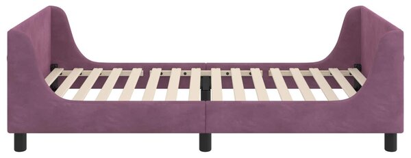 Gyerekágy kerettel fejtámlával Lila 80 x 200 cm Bársony