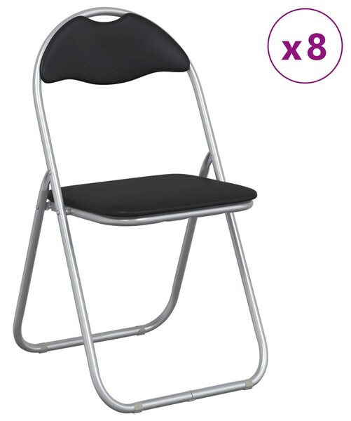VidaXL Összecsukható szék 8 db fekete és szürke 48 x 43,5 x 81 cm