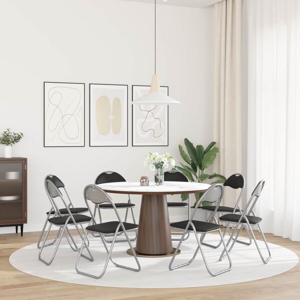 VidaXL Összecsukható szék 8 db fekete és szürke 48 x 43,5 x 81 cm