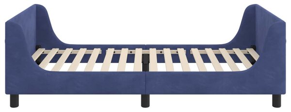 Gyerekágy kerettel Rendőrségi kék 80 x 200 cm Bársony