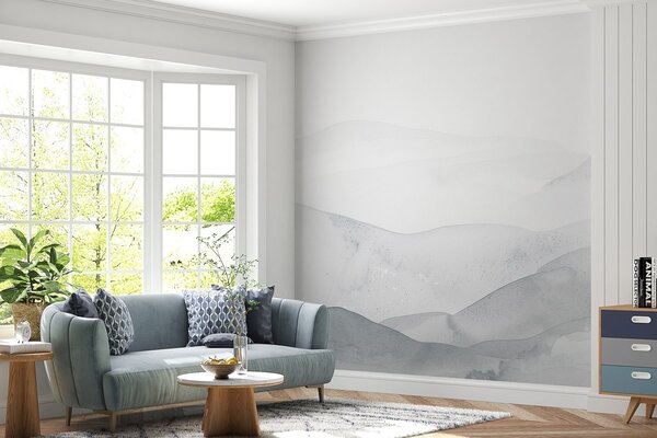 Fotótapéta Minimalista ködös hegyek lágy kék árnyalatokban, Fotótapéta absztrakt, w09223v2 : Uwalls.hu