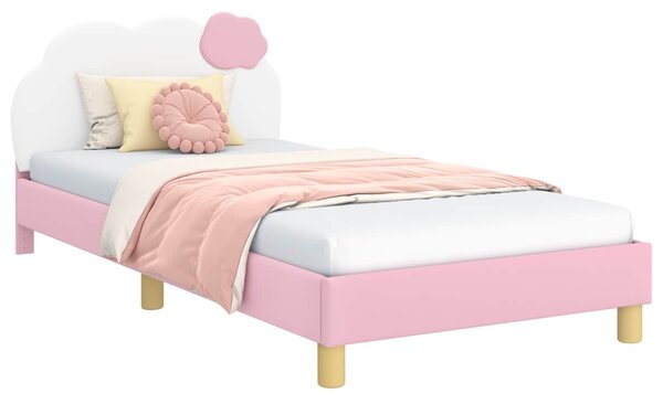 Gyerekágy kerettel fejtámlával Rózsaszín 80 x 200 cm PU